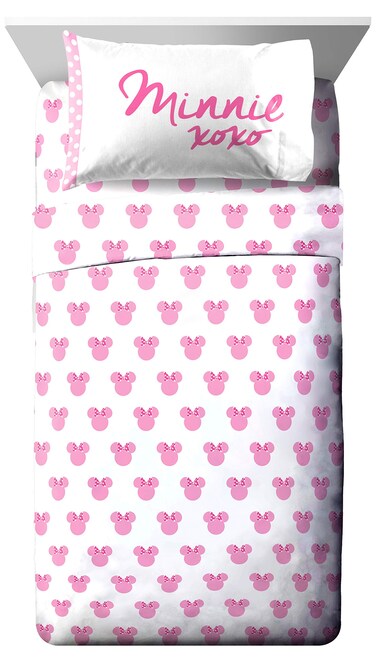 Jay FrancoDisney Minnie Mouse Pink  White Sheet Sets Twin