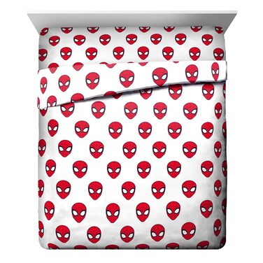 Jay Franco Marvel Spiderman Spidey Daze Queen Sheet Set  4 Piece Set Super Soft and Cozy Kids Bedding  Fade Resistant Microfiber Sheets Official Marvel Product