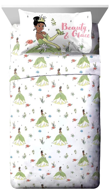 Jay FrancoDisney The Princess and The Frog Beauty  Grace Twin Size Sheet Set  3 Piece Set Super Soft and Cozy Kids Bedding Featuring Tiana  Fade Resistant Microfiber Sheets