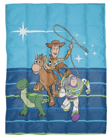 Jay Franco Disney Toy Story 4 Gang Weighted Blanket  Measures 36 x 48 Kids Bedding Features Woody Buzz Lightyear Bullseye  Rex  Fade Resistant Super Soft Velboa  Official Disney Product