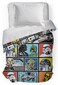 Star Wars Classic Grid Full Comforter  Super Soft Kids Reversible Bedding features Darth Vader Stormtrooper and Chewbacca  Fade Resistant Polyester Microfiber Fill Official Star Wars Product