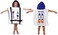 Jay Franco Trend Collector Astronaut BathPoolBeach Hooded Poncho Towel  Super Soft  Absorbent Cotton Towel  Measures 22 x 22 Inches