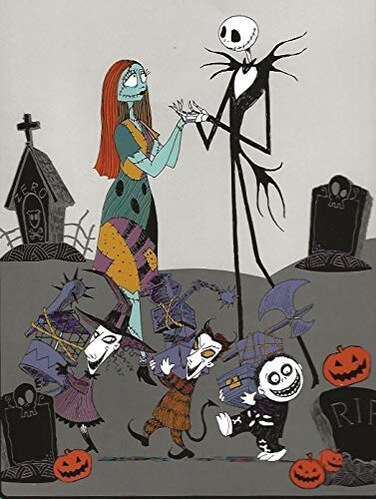 Nightmare Before Christmas Jack Skellington  Sally Twin Sized Plush Blanket