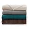 Elegant Comfort Best Softest Luxury MicroSherpa Blanket on Amazon Heavy Weight Stripe Design Ultra Plush Blanket KingCal King Purple