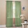 2 Piece Solid Sage Green Sheer Window Curtainsdrapepanelstreatment 58 x 84