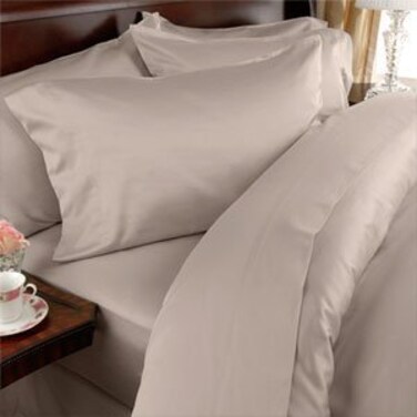 Elegant ComfortBESPOLITAN INC 1200 Thread Count 4pc King Size Egyptian Bed Sheet SetDeep Pocket Beige