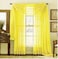 Elegant Comfort 2 Piece Solid Sheer 40 x 84 Window Curtainsdrapepanelstreatment Neon Yellow