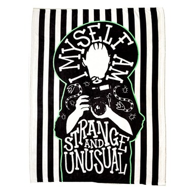 FrancoCollectibles Beetlejuice Lydia Bedding Super Soft Micro Raschel Throw 46 in x 60 in Officially Licensed Product