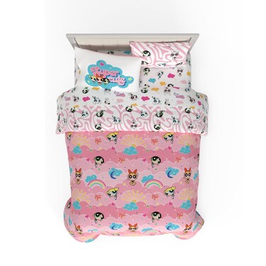 Franco Collectibles Powerpuff Girls Bedding 7 Piece Super Soft Comforter and Sheet Set with Sham Queen 100 Official Licensed Product