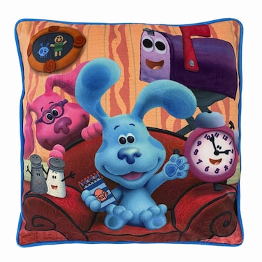 Franco Kids Bedding Soft Decorative Pillow Cover 15 in x 15 in Blues Clues