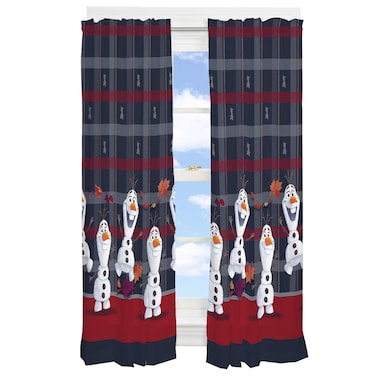 Franco Kids Window Curtain Panels Drapes Set 82 in x 63 in Disney Frozen 2 Olaf