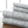 Linen Market Pattern 4 Piece Bed Sheet Set Full Wheatfield Gray