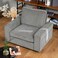 EASELAND Oversized Accent Chair Reading Chair with Upholstered Chenille Fabric Sofa Chair with Armrest Single Sofa Chair for Living Room Swivel Chair with Wooden Legs Comfy Chair for Small Spaces