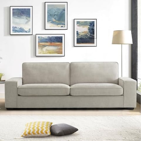 EASELAND 88 Chenille Sofa Couch 3 Seater Loveseat for Living Room Lounge Sofa for Bedroom with Removable Back and Seat Cushions Modern Deep Seat Comfy