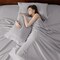 Bedsure Deep Pocket Queen Sheets Set  Fits Mattresses Up to 21 Thick 4 Piece Air Mattress Sheets with Deep Pocket Moisture Wicking Soft Cooling Bedding Sheets  Pillowcases Light Grey