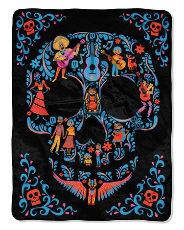 Disney Pixar Coco Family Tree Fleece Super Plush Throw Blanket 46 x 60 117cm x 152cm