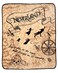 Northwest Disney Peter Pan Neverland Map Micro Raschel Throw Blanket 46x60 116cm x 152cm