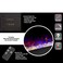Electric Fireplace  54 Inch No Heat Wall Mounted Fireplace with LED Flames Remote Timer and Adjustable Brightness by Northwest Black