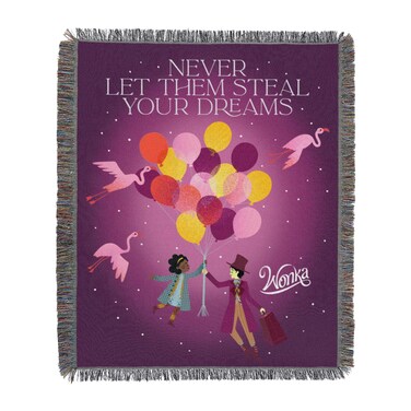 NorthwestWilly Wonka Woven Tapestry Throw Blanket 48 x 60 Wonka Dream