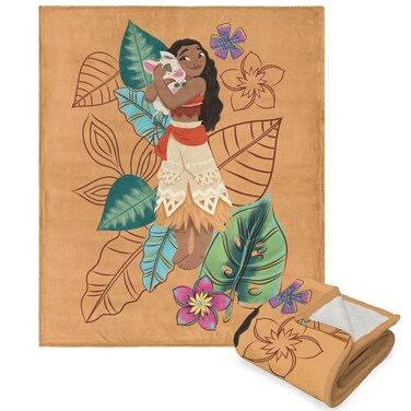 Northwest Moana Silk Touch Sherpa Throw Blanket 50 x 60 Find Your Way