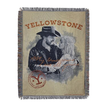 Northwest Yellowstone Woven Tapestry Throw Blanket 48 x 60 Rip and Beth