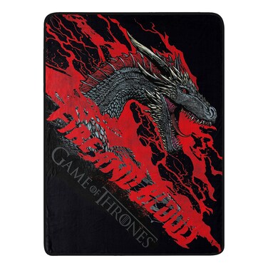 Northwest Game of Thrones Micro Raschel Throw Blanket 46 x 60 Fire and Blood