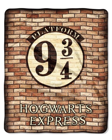 Northwest Harry Potter Platform 9 34 Hogwarts Express Silk Touch Throw Blanket 50 x60 127cm x 152cm