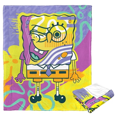 Northwest Spongebob Squarepants Silk Touch Throw Blanket 50 x 60 Cool Bob Painting