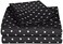 Superior Polka Dot Sheet Set 600 Thread Count Cotton Blend Bedding Sets Soft and Wrinkle Resistant Sheets with Deep Fitting Pockets  King Black