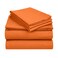Superior Premium Cotton Flannel Sheets All Season 100 Brushed Cotton Flannel Bedding 4Piece Sheet Set with Deep Fitting Pockets  Pumpkin Solid Full Bed