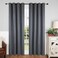 SUPERIOR Shimmer Blackout Curtain Set of 2 Thermal Insulated Panel Pair with Grommet Top Header Chic Metallic Embellished Room Darkening Drapes Available in 4 Lengths  Grey 52 x 96 Each