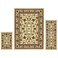 SUPERIORBarringer Collection 3Piece Rug Set Attractive Rugs with Jute Backing Durable and Beautiful Woven Structure Traditional Bordered Area Rug Set  2 x 3 2 x 5 and 5 x 7 Rugs Ivory