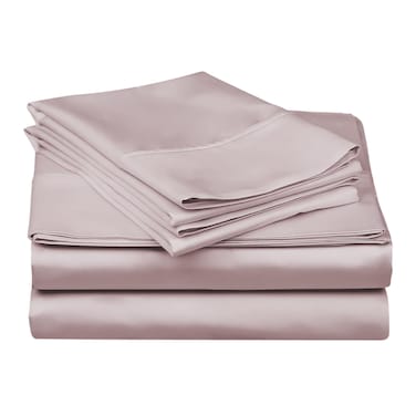 SuperiorEgyptian Cotton 300 Thread Count Bed Sheet Set 1 Elastic Deep Pocket Fitted Sheets 1 Flat Sheet 1 Pillowcases Soft Bedding Luxury Sheets Sateen Weave Twin Lavender