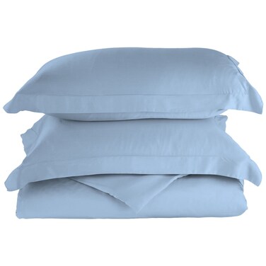 Superior 100 Rayon from Bamboo Extremely comfortable softer than cotton Full Queen Duvet Cover Set Solid Light Blue