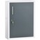 kleankin Bathroom Medicine Cabinet with Shelves Inside  On Door Locking Medical Cabinet for Child  Pet Safety First Aid Bathroom Wall Cabinet White and Grey