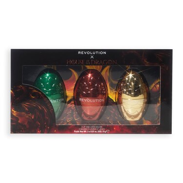 Revolution Beauty House of Dragon x Revolution Dragon Egg Lip  Cheek Balm Set Holiday Makeup Set Buildable Tints  Colors Vegan  CrueltyFree