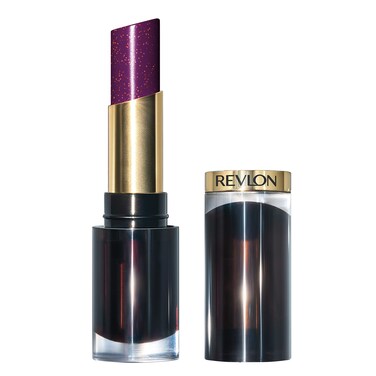 REVLONSuper Lustrous Glass Shine Lipstick Flawless Moisturizing Lip Color with Aloe Hyaluronic Acid and Rose Quartz Sleek Mulberry 013 015 oz