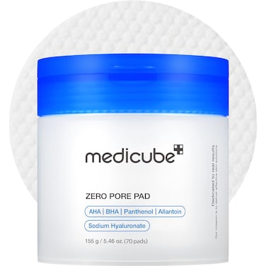 MedicubeZero Pore Pads 20 DualTextured Facial Toner Pads for Exfoliation and Pore Care with 45 AHA Lactic Acid  045 BHA Salicylic Acid Ideal for All Skin Types Korean Skin Care 70 Pads