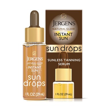 Jergens Natural Glow Instant Sun Drops Sunless Tanning for Face and Body Instant Sun Bronzing Drops 1 Fl Oz