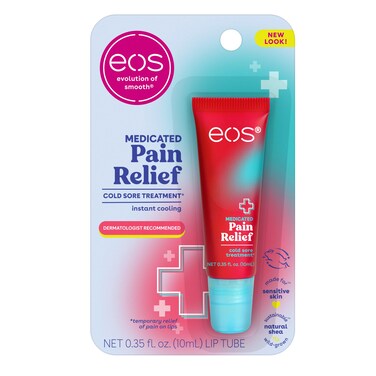 eos Medicated Lip Balm  The Fixer  Lip Care to Repair and Protect Chapped and Dry Lips  Instant Cooling and Pain Relief with Natural Ingredients  035 oz