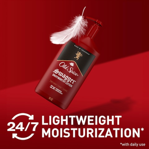 Old Spice Hand and Body Lotion for Men with All Skin Types 247 Lightweight Moisturization with Amazing Scent Instant Absorbtion Swagger with Cedarwood Scent 16 oz