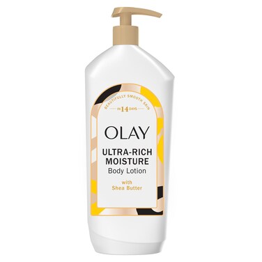 Olay Ultra Rich Moisture Hydrating Body Lotion for Women Absorbs Instantly Formulated with Vitamin B3 Complex Shea Butter Scent 18 fl oz