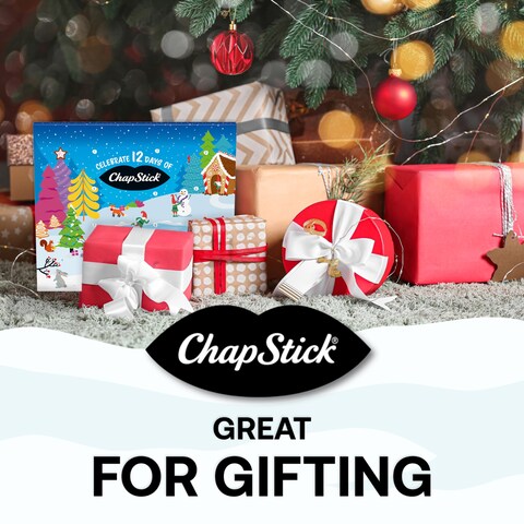 ChapStick 12 Days of Holiday Advent Calendar Lip Balm Gift Set  015 Oz