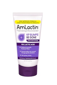 AmLactin KP Bumps Be Gone  3 oz Keratosis Pilaris Moisturizing Cream with 15 Lactic Acid  Exfoliator and Moisturizer for Dry Rough and Bumpy Skin Packaging May Vary
