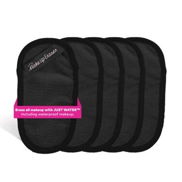 The Original MakeUp Eraser Mini PRO 5pack Erase All Makeup With Just Water Including Waterproof Mascara Eyeliner Foundation Lipstick Sunscreen and More Chic Black 5ct