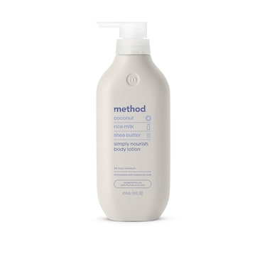 MethodBody Lotion Simply Nourish Coconut Rice Milk  Shea Butter notes 24 Hours of Moisture 14 oz