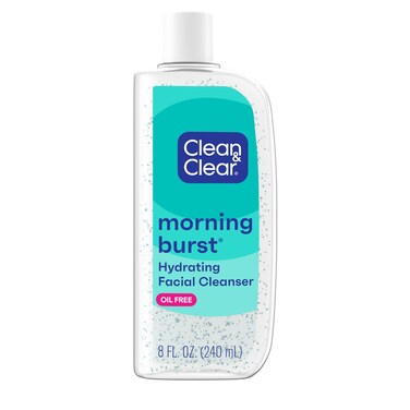 Clean  ClearMorning Burst OilFree Hydrating Facial Cleanser with BHA Cucumber  Aloe Extracts Face Wash Gently Removes Oil  Pore Clogging Impurities 8 fl oz