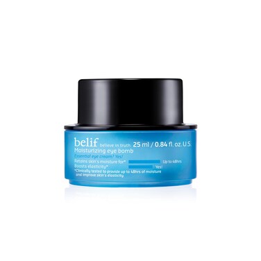 belif The True Cream Moisturizing Eye Bomb 48hr Hydrating Eye Cream Firms and Reduces Fine Lines and Wrinkles Caffeine Peptide Ceramide All Around The Eye Care Korean Skin Care