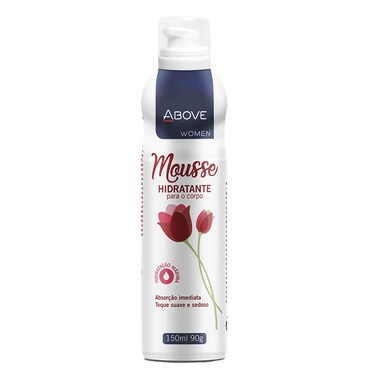 ABOVE Mousse Hidratante 44 oz  Soothing Refreshing Lotion for Dry Skin  Silky Touch Body Lotion  Instant Absorption  Floral Fruity Fragrance