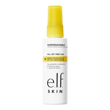 elf SKIN All Set For Sun SPF 45 Setting Spray With SPF 45 For LongLasting Makeup Weightless NonGreasy Formula Vegan  CrueltyFree Packaging May Vary